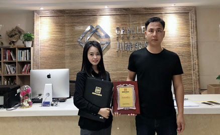 海南海口的由先生成功與帽牌貨冒菜簽約